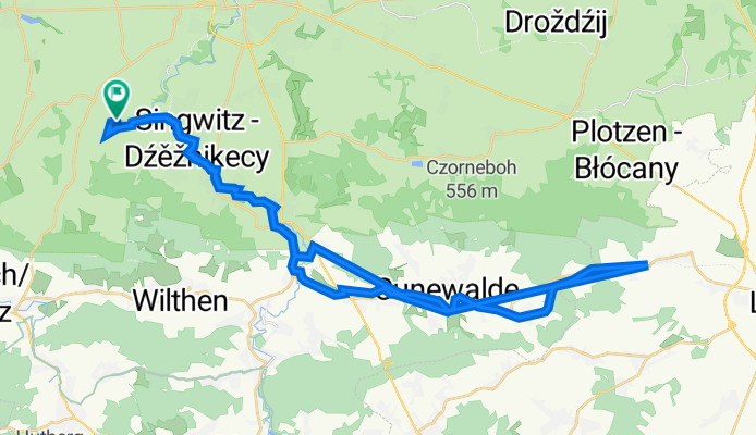 Siedlungsstraße 17, Doberschau-Gaußig nach Siedlungsstraße 13, Doberschau-Gaußig