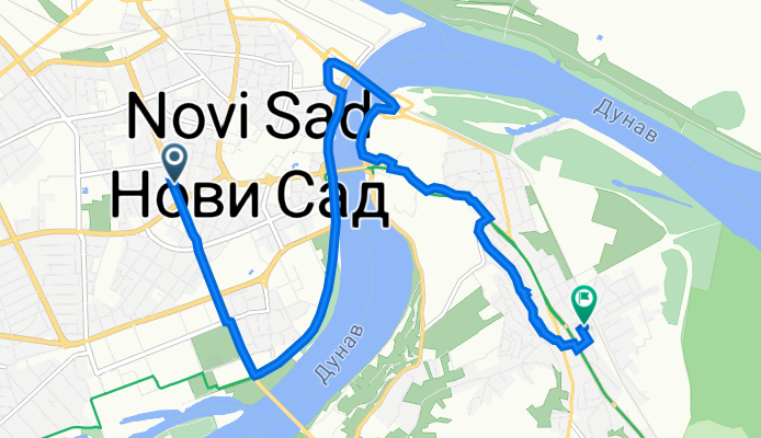 Bulevar oslobodjenja 70, Novi Sad to Fruskogorska odreda 7, Novi Sad