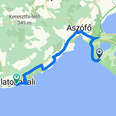 Tihany to Vasút sor, Balatonakali