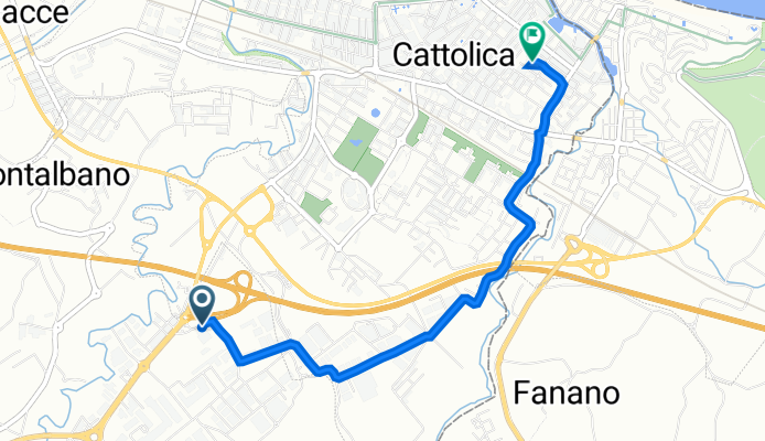 Via Malpasso 1693, San Giovanni in Marignano a Via Ugo Foscolo 14A, Cattolica