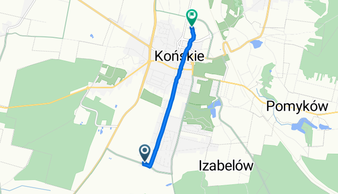 Leśna 69, Końskie do Warszawska 38, Końskie