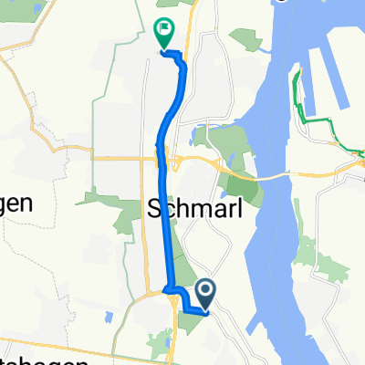 An der Jägerbäk 3–4, Rostock nach Parchimer Straße 4, Rostock