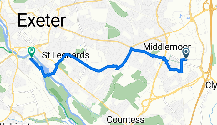 The Stansfield Centre, Falcon Road, Exeter to 42 Waterside, Exeter