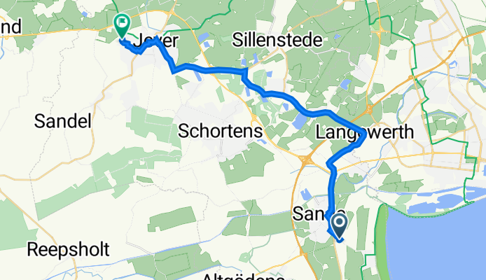 Bahnhofstraße 40, Sande nach Dannhalmsburg 10, Jever