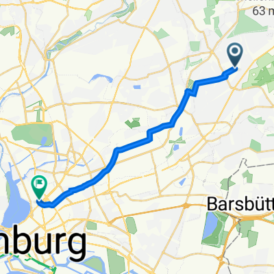 Bargkoppelweg 60, Hamburg nach Immenhof 34, Hamburg