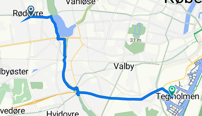 Rødovre Parkvej, Rødovre to Peter Holms Vej 8, København SV