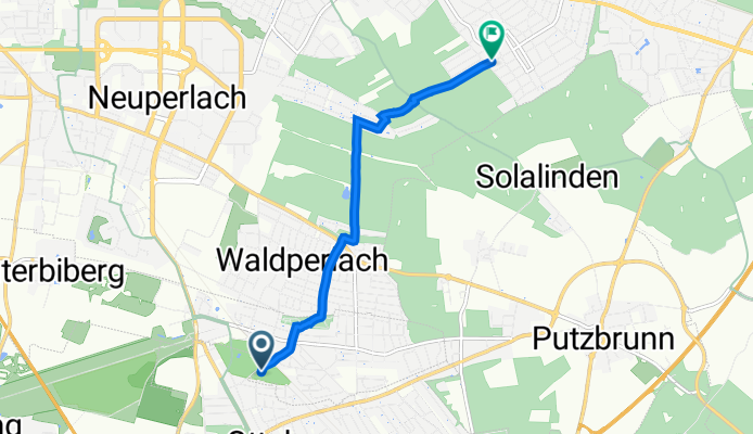 Bahnhofstraße 16–18, Neubiberg nach Tsingtauer Straße 83, München