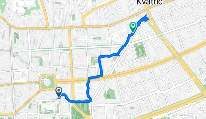 Ulica Jurja KrižaniÄa 15, Zagreb to Ulica Pavla Å ubiÄa 63ā65, Zagreb