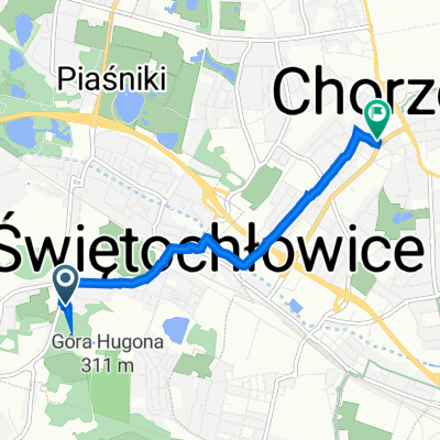 Śląska 33, Świętochłowice do Jana III Sobieskiego 13, Chorzów