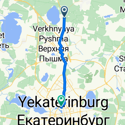 65К-3613000, Городской округ Верхняя Пышма до улица Братьев Быковых, 5, Екатеринбург