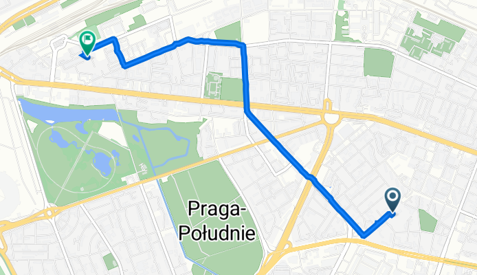 Białowieska 16, Warsaw to Bliska 17, Warsaw