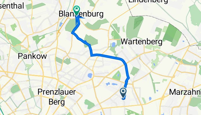 Genslerstraße 17B, Berlin to Bahnhofstraße 32A, Berlin