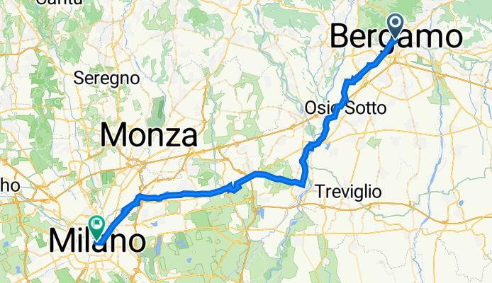 Piazza Giacomo Matteotti 32, Bergamo nach Piazza della Scala 3, Mailand