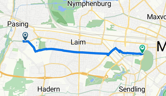 Weinbergerstraße 48, München nach Alter Messeplatz 4–6, München