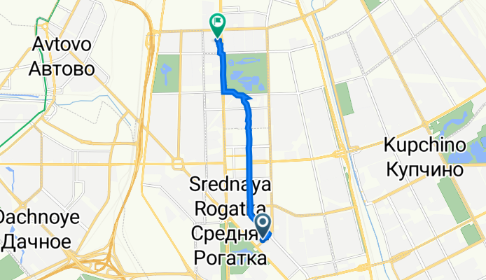 Prospekt Yuriya Gagarina 77а, Sankt-Peterburg to Moskovskiy Prospekt 153, Sankt-Peterburg