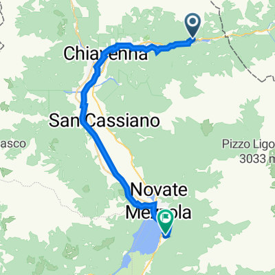 Via Nazionale 33, Villa di Chiavenna nach Via Serto 17, Verceia