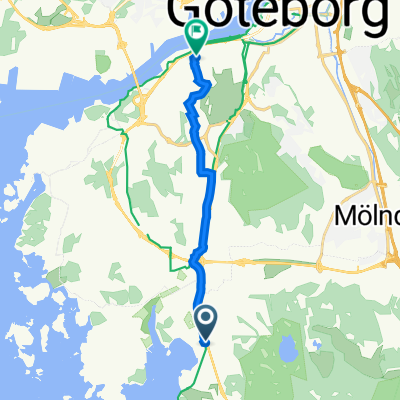 Hults Sörgårds väg, Hovås to Kaptensgatan 21, Göteborg