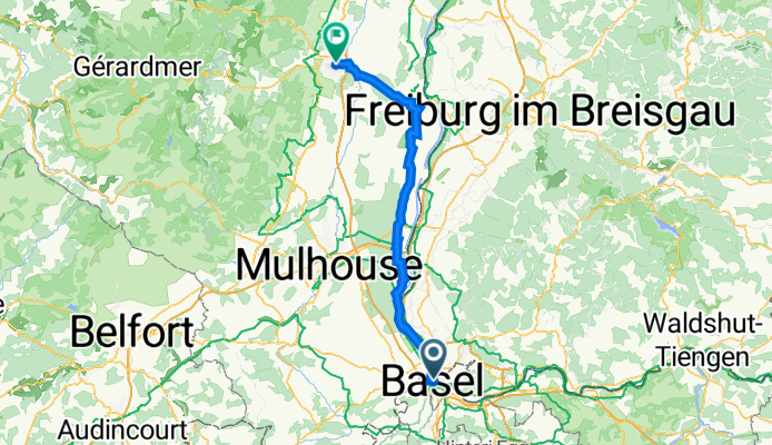 Feldbergstrasse 78, Basel nach 43A Rue des Clefs, Colmar