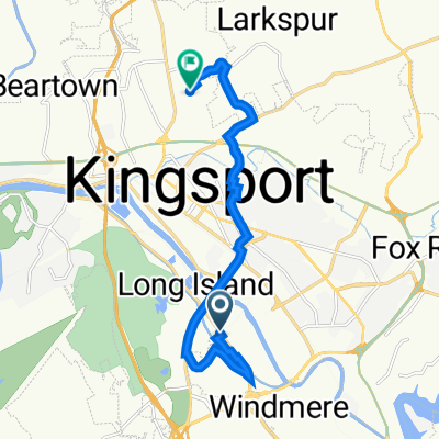 1590 Jared Dr, Kingsport to 902 Dennison Ave, Kingsport