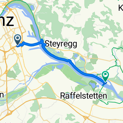 Ostbrücke, Linz nach Luftenberg an der Donau