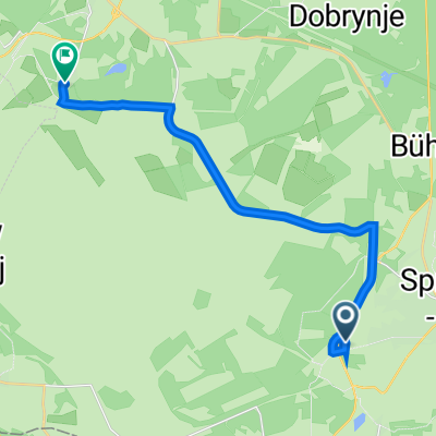 Waldweg 23, Spremberg nach Steinitzer Dorfstraße 1, Drebkau