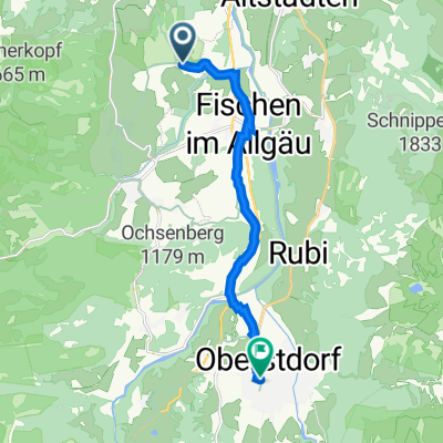 Untermühlegg 1, Bolsterlang nach Weststraße 15, Oberstdorf