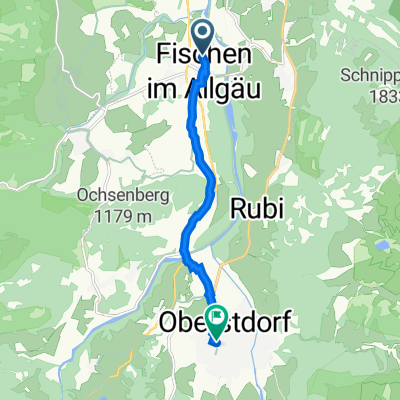 Weilerstraße 24, Fischen im Allgäu nach Weststraße 15, Oberstdorf