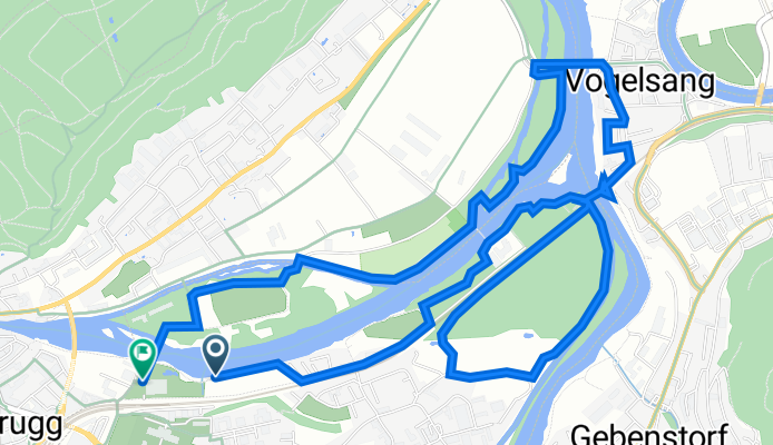 Aargauer Weg, Windisch nach Gaswerkstrasse 2, Brugg AG