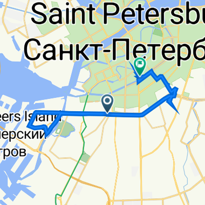 От улица Розенштейна 1, Санкт-Петербург до набережная реки Фонтанки 109лита, Санкт-Петербург