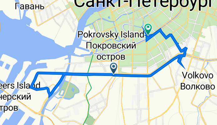 От улица Розенштейна 1, Санкт-Петербург до набережная реки Фонтанки 109лита, Санкт-Петербург