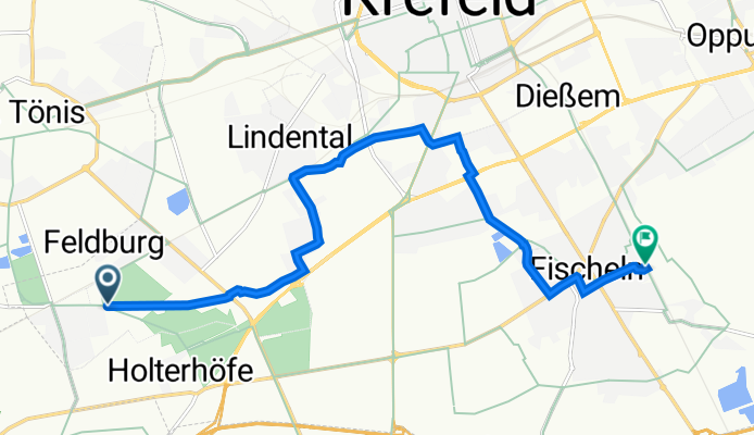 Plückertzstraße 140, Krefeld nach Nerenbroicker Weg, Krefeld