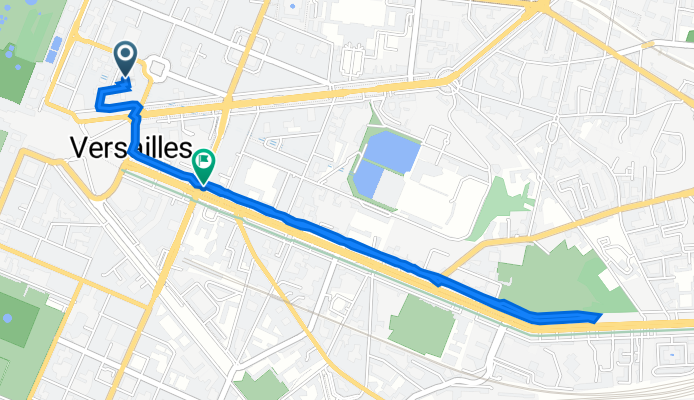 28 Rue Sainte-Anne, Versailles à Avenue de l'Europe, Versailles