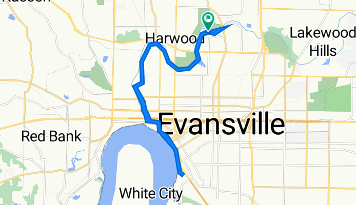 2806 N Heidelbach Ave, Evansville to 2806 N Heidelbach Ave, Evansville