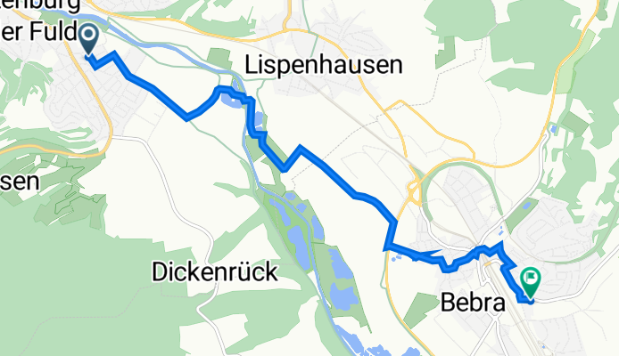 Kopernikusstraße 6, Rotenburg an der Fulda nach Am Mühlgraben 6, Bebra