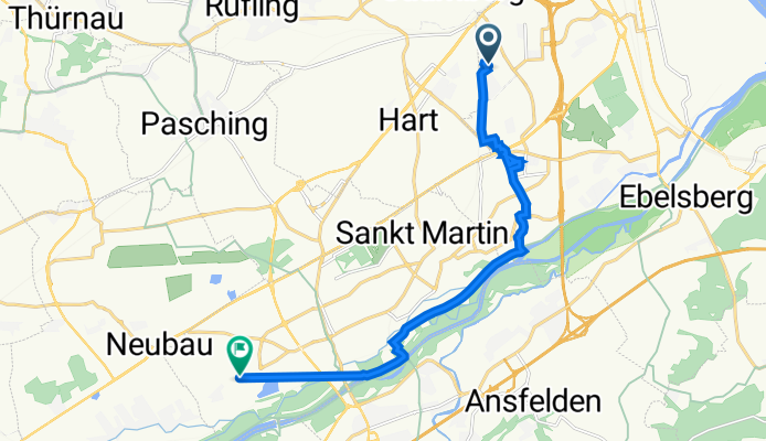 Meggauerstraße 25, Linz nach Ahornweg 27, Traun