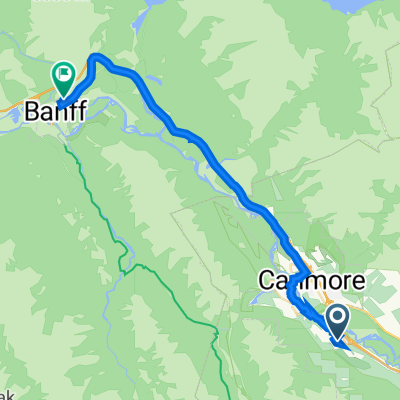 401 Riva Pl, Canmore to 121–139 Marmot Cres, Banff