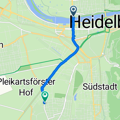 Uferstraße, Heidelberg nach Pleikartsförster Straße 98, Heidelberg