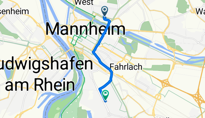Käfertaler Straße 24, Mannheim nach Neckarau, Mannheim