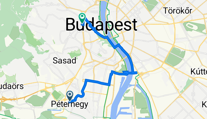 Péterhegyi köz 35., Budapest to Ráth György utca 1C., Budapest