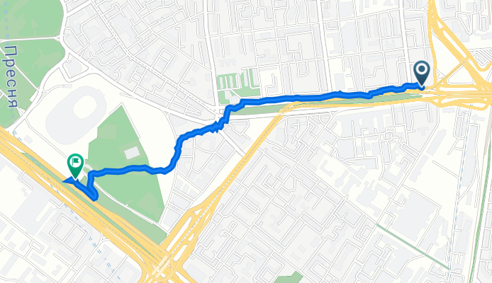 Нижняя Масловка улица, вл2, Moscow to Ленинградский проспект, 36А, Moscow