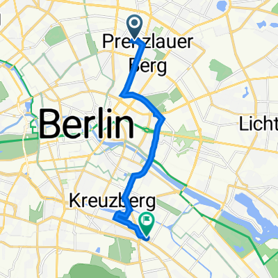 Dunckerstraße 22, Berlin nach Friedelstraße 3A, Berlin