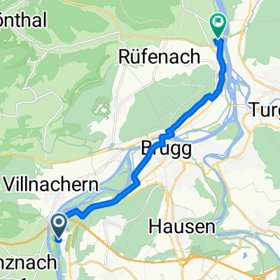 Badstrasse 55, Schinznach Bad nach Josebodenweg 35, Villigen