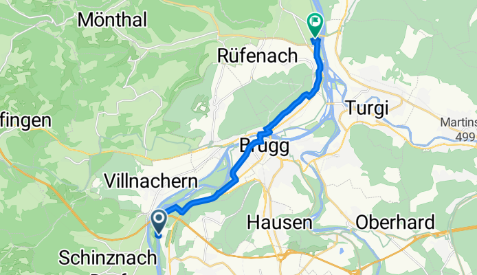 Badstrasse 55, Schinznach Bad nach Josebodenweg 35, Villigen