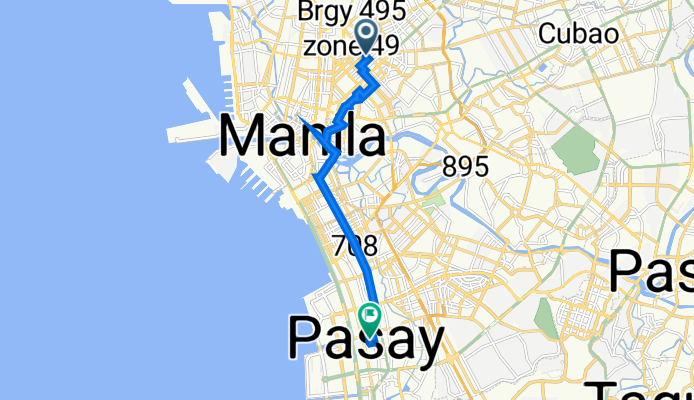 Route from Craig Street 1133, Manila