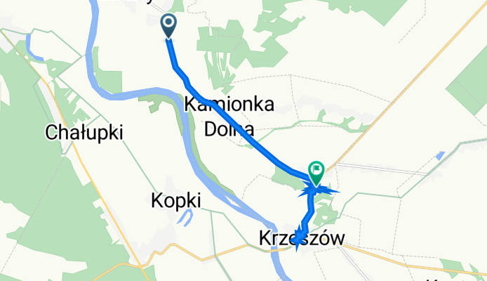 Mokradło 22, Bieliny do Zielona 12, Krzeszów