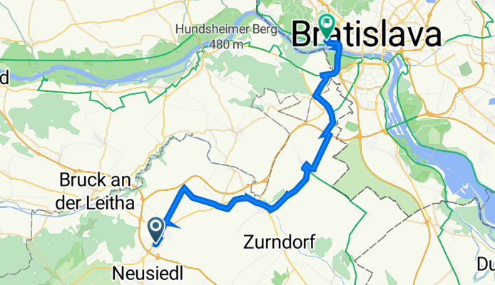 маршрут из Mareto-Straße 10, Parndorf