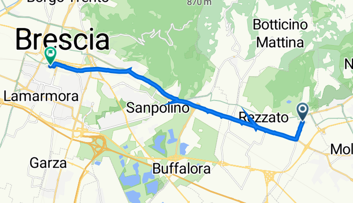 SP 116 46, Rezzato nach Viale della Stazione 84, Brescia