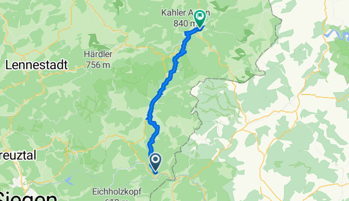Wasserstraße 68, Bad Laasphe nach Günninghauser Straße 9, Winterberg