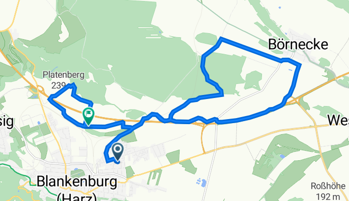 Lessingstraße 29, Blankenburg (Harz) nach Weinbergstraße 21A, Blankenburg (Harz)