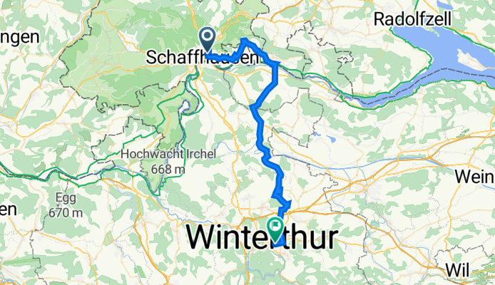 Wagenstrasse 17, Schaffhausen nach Industriestrasse 8, Winterthur
